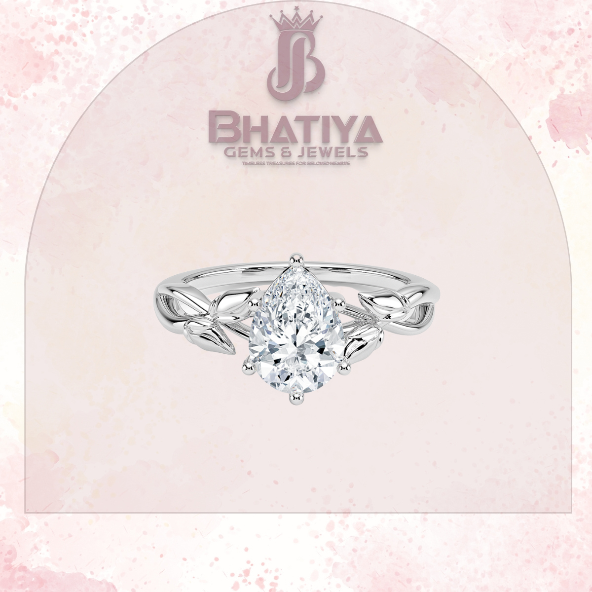 Budding Willow Solitaire Engagement Ring – 14K White Gold | Brilliant Earth Style