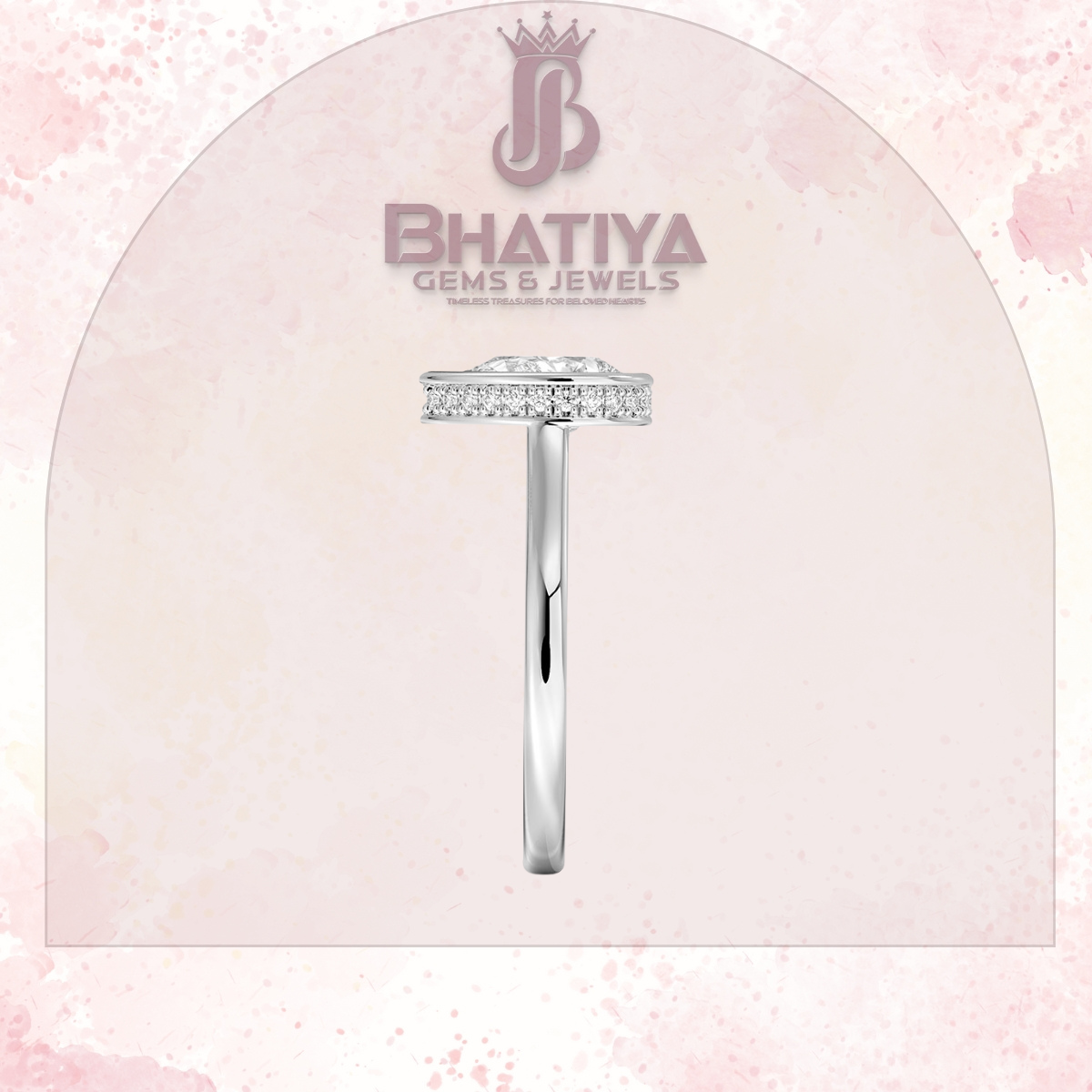 Radiant Elegance luxury Cut Diamond Ring in Yellow Gold Bezel Setting