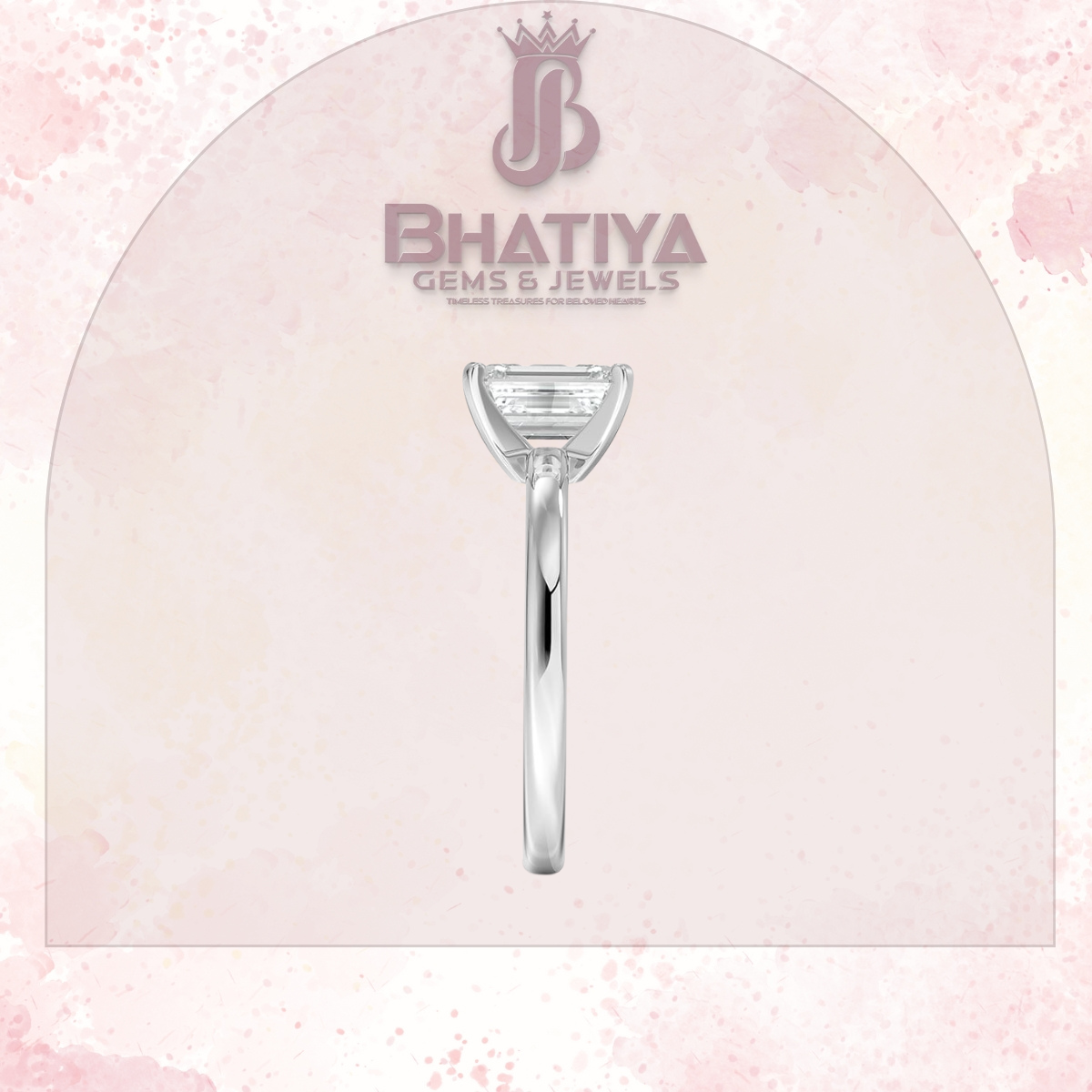 Elegant Emerald-Cut Solitaire Ring in 14K Yellow Gold with 2mm Comfort Fit Band and Moissanite Diamond – Perfect for Engagements and Gifts