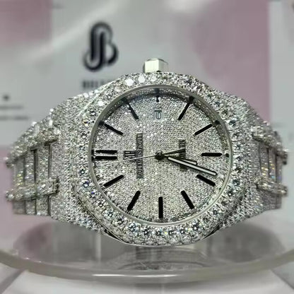 Premium Quality Antique Fully Iced Out VVS Clarity Moissanite Diamond Watch for Men with Free Deliver
