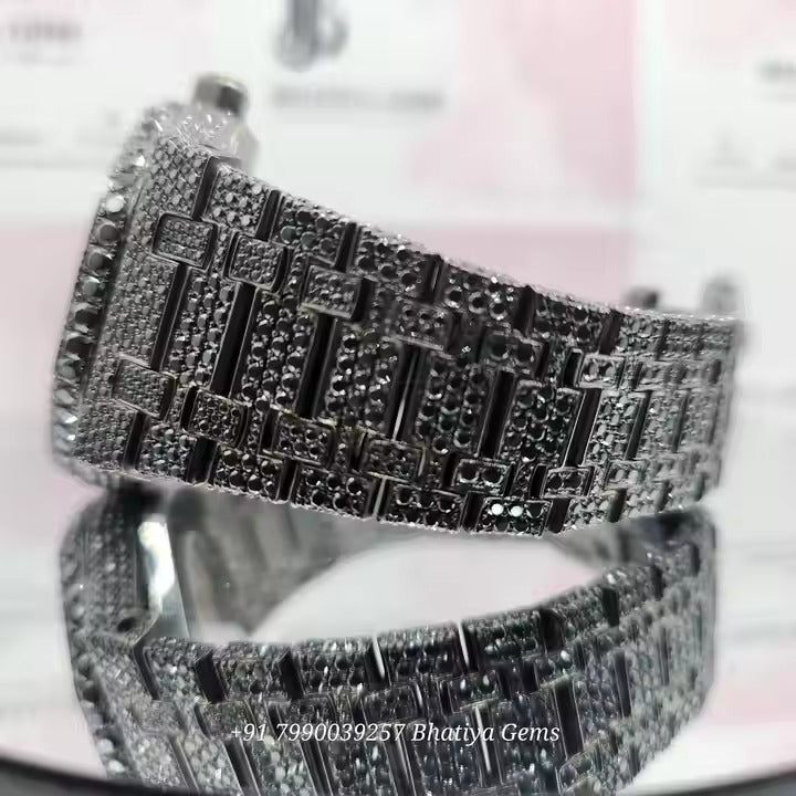 Branded Iced Out Moissanite Watch Hip Hop Iced Out Watch for Men Stainless Steel Watch at Wholesales Price