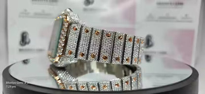 Men's Stainless Steel Branded Iced Out Moissanite Chronological Hip Hop Watch Wholesale Price