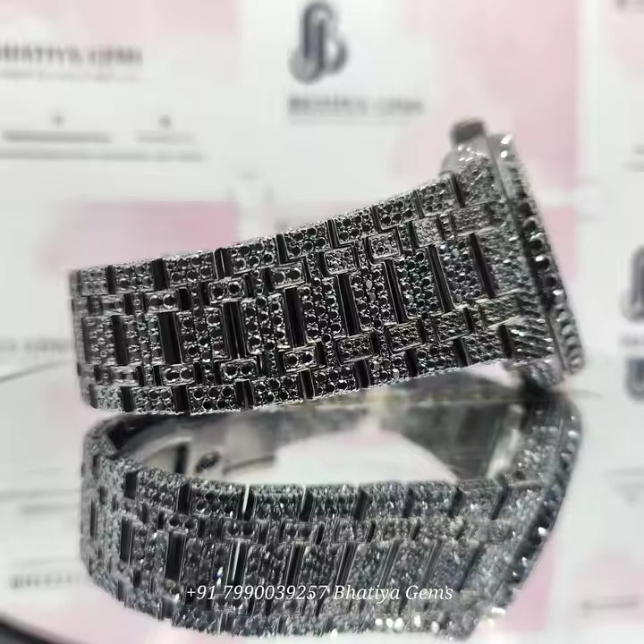 Branded Iced Out Moissanite Watch Hip Hop Iced Out Watch for Men Stainless Steel Watch at Wholesales Price