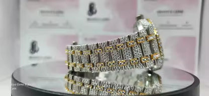 Men's Stainless Steel Hip Hop Bust Down Iced Out Moissanite Watch Bestselling Wholesale Price and Free Shipping