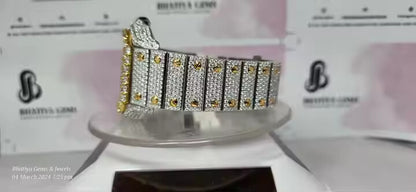 Custom VVS Moissanite Diamond Watch Iced Out Luxury Hip Hop Unisex Timepiece Full Diamond Test Passed Free Delivery