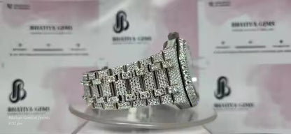 Premium Quality Antique Fully Iced Out VVS Clarity Moissanite Diamond Watch for Men with Free Deliver