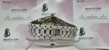 Premium Quality Antique Fully Iced Out VVS Clarity Moissanite Diamond Watch for Men with Free Deliver