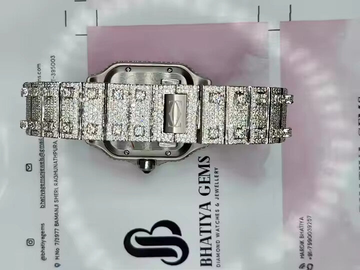Customized VVS D Moissanite Automatic Movement Moissanite Diamonds Iced Out Timepiece for Men and Women