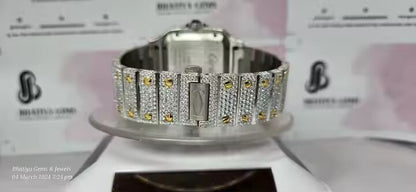 Custom VVS Moissanite Diamond Watch Iced Out Luxury Hip Hop Unisex Timepiece Full Diamond Test Passed Free Delivery