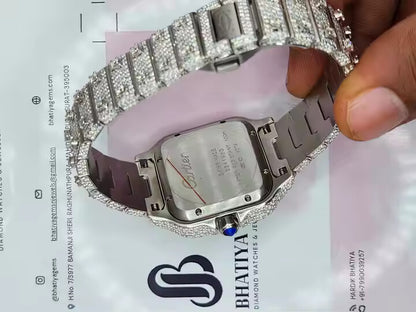 Customized VVS D Moissanite Automatic Movement Moissanite Diamonds Iced Out Timepiece for Men and Women
