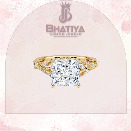 Begonia Vine Diamond Ring – Elegant Floral-Inspired Fine Jewelry Floral Touch of Luxury.