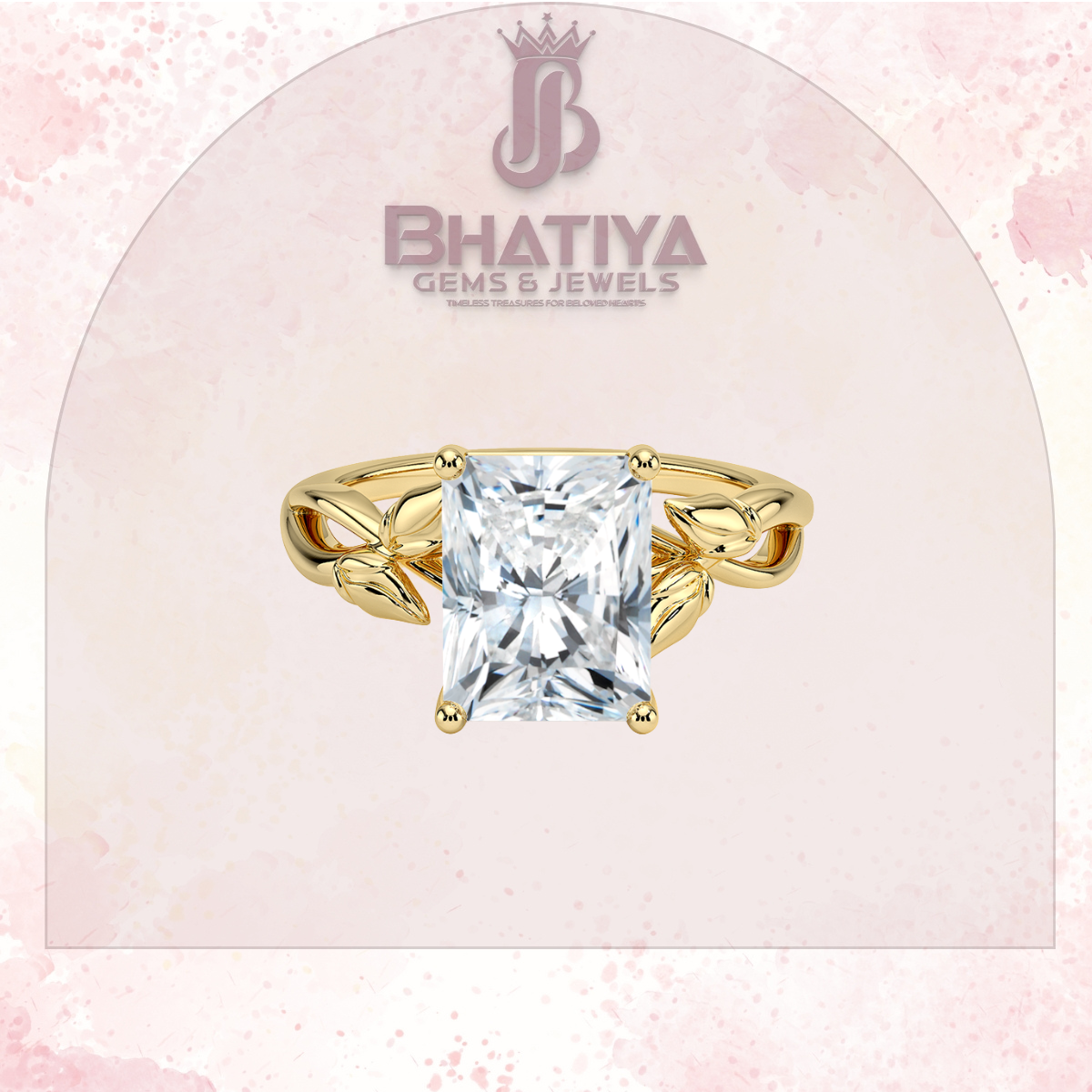 Budding Willow Solitaire Engagement Ring – 14K White Gold | Brilliant Earth Style