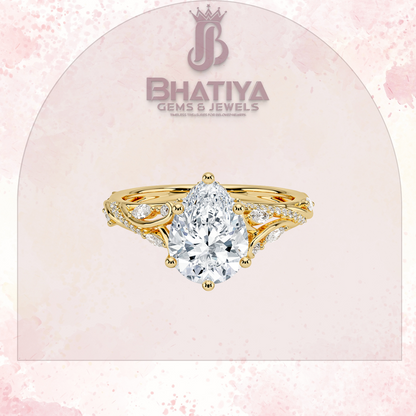 Begonia Vine Diamond Ring – Elegant Floral-Inspired Fine Jewelry Floral Touch of Luxury.