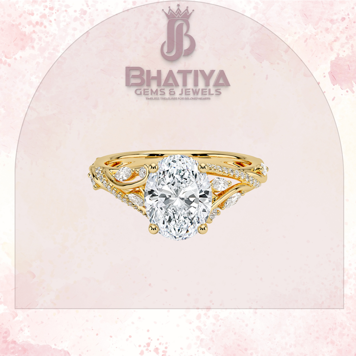 Begonia Vine Diamond Ring – Elegant Floral-Inspired Fine Jewelry Floral Touch of Luxury.
