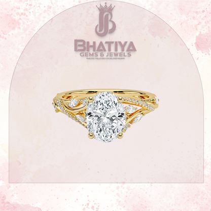 Begonia Vine Diamond Ring – Elegant Floral-Inspired Fine Jewelry Floral Touch of Luxury.