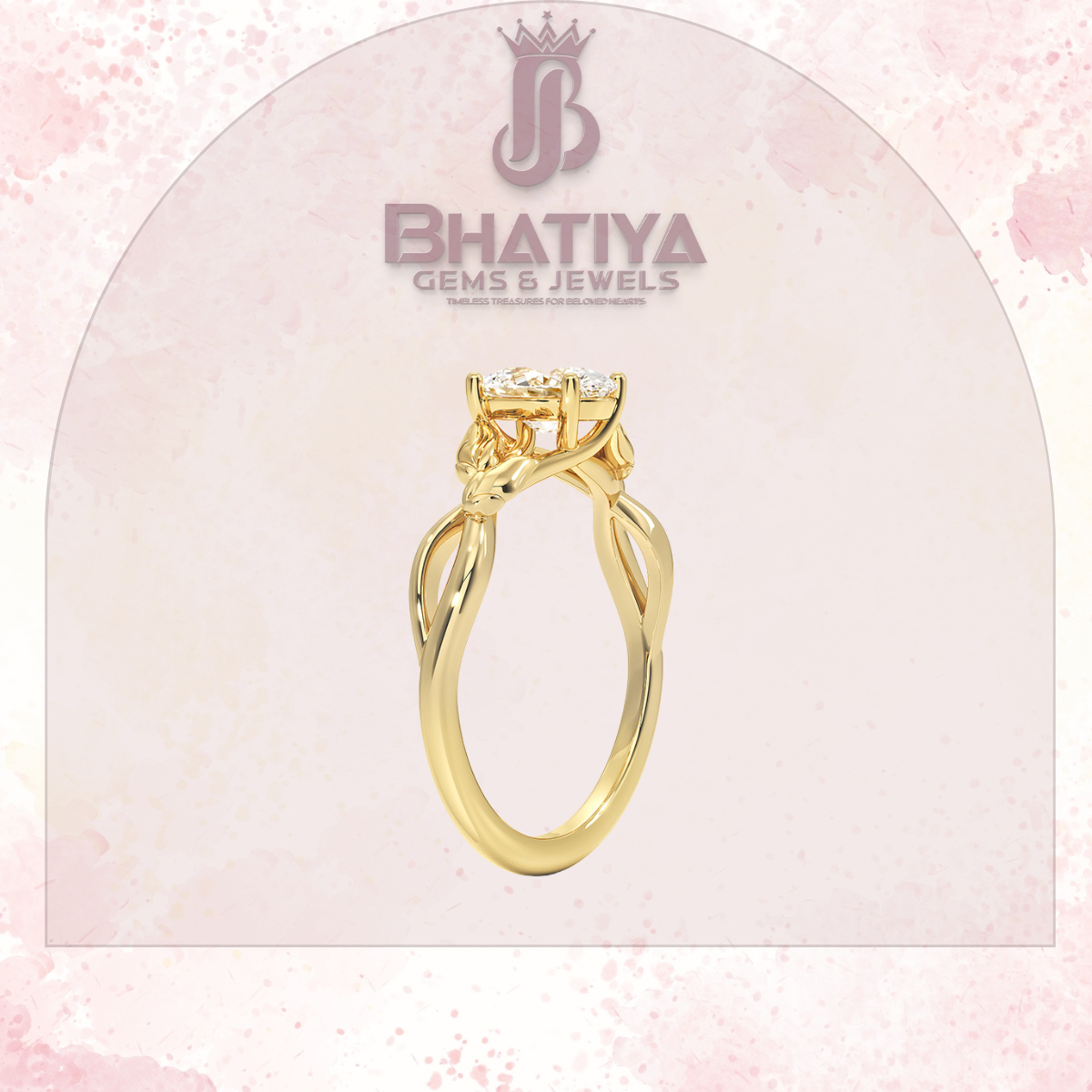 Budding Willow Solitaire Engagement Ring – 14K White Gold | Brilliant Earth Style