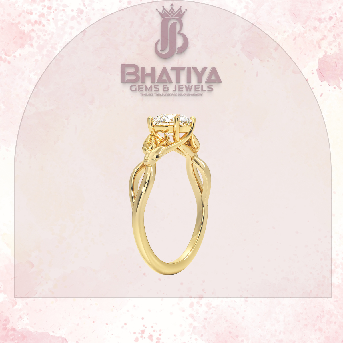 Budding Willow Solitaire Engagement Ring – 14K White Gold | Brilliant Earth Style