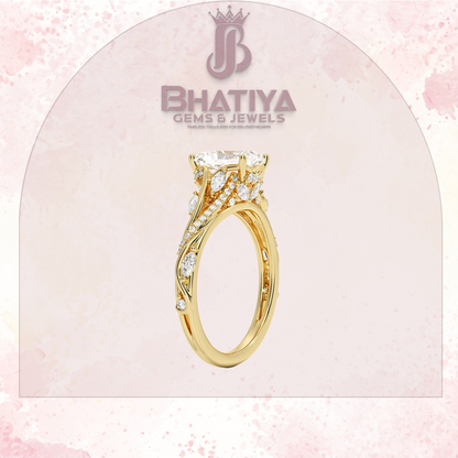 Begonia Vine Diamond Ring – Elegant Floral-Inspired Fine Jewelry Floral Touch of Luxury.