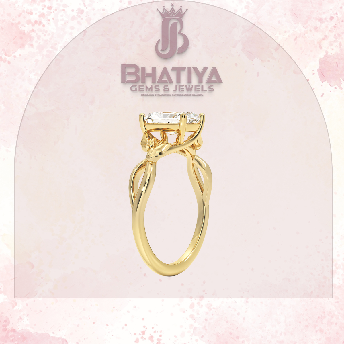 Budding Willow Solitaire Engagement Ring – 14K White Gold | Brilliant Earth Style