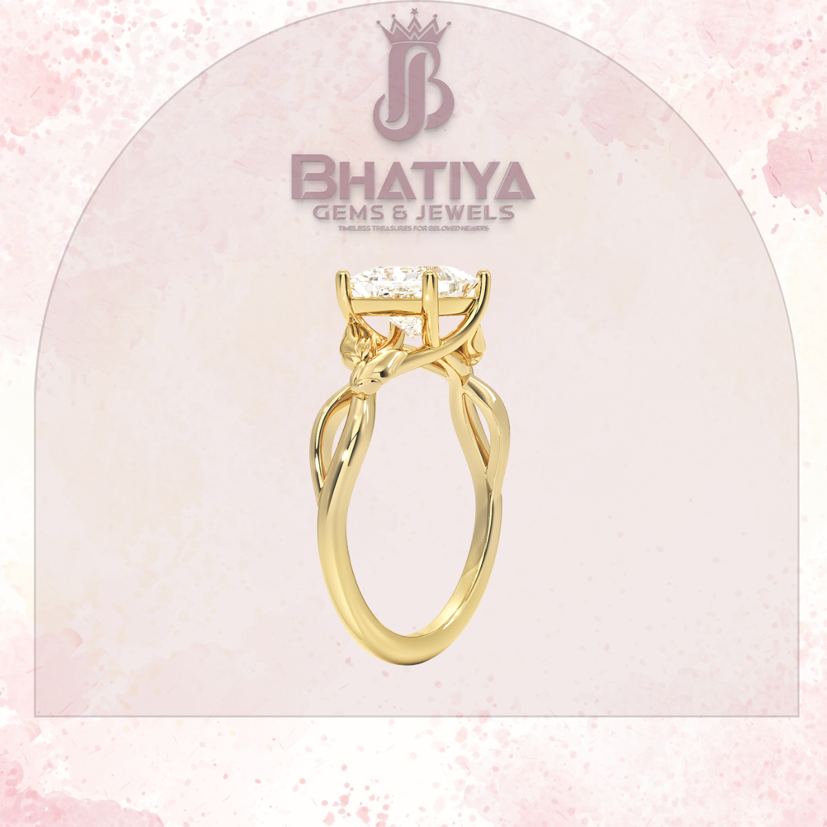 Budding Willow Solitaire Engagement Ring – 14K White Gold | Brilliant Earth Style