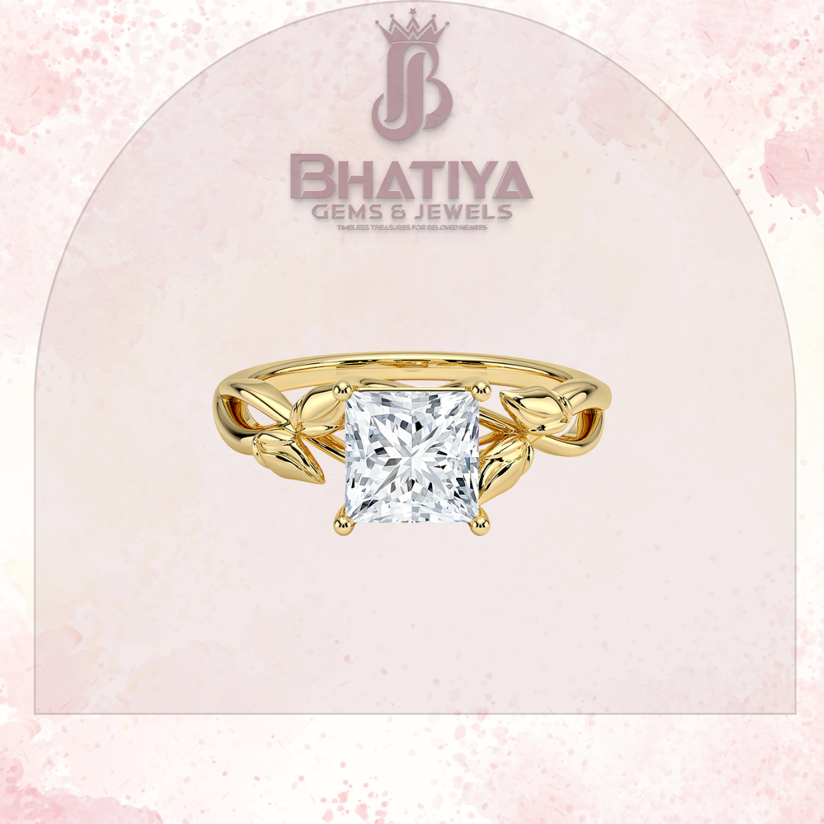 Budding Willow Solitaire Engagement Ring – 14K White Gold | Brilliant Earth Style