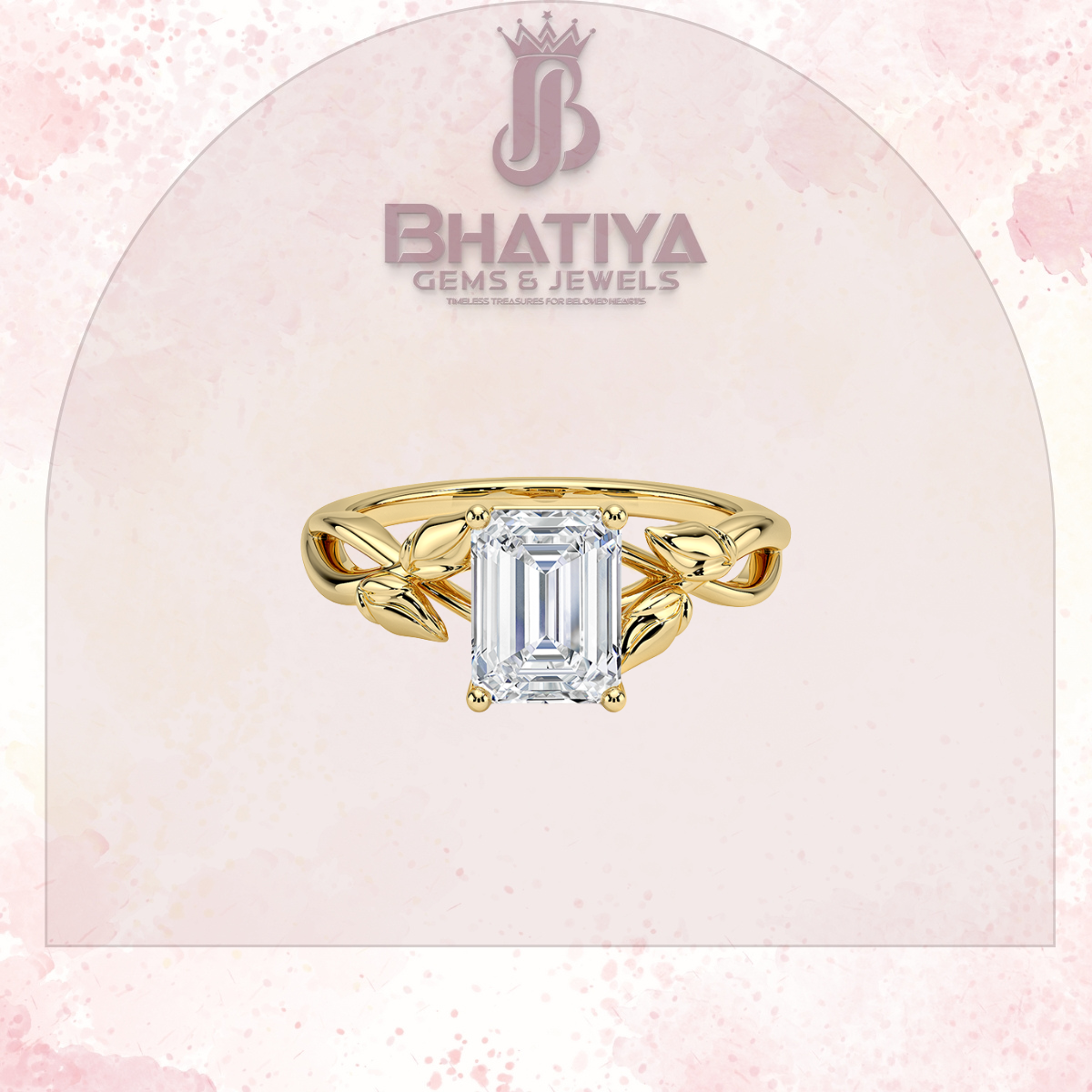 Budding Willow Solitaire Engagement Ring – 14K White Gold | Brilliant Earth Style