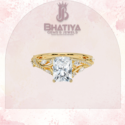 Begonia Vine Diamond Ring – Elegant Floral-Inspired Fine Jewelry Floral Touch of Luxury.