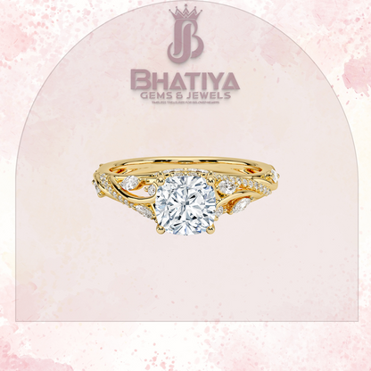 Begonia Vine Diamond Ring – Elegant Floral-Inspired Fine Jewelry Floral Touch of Luxury.