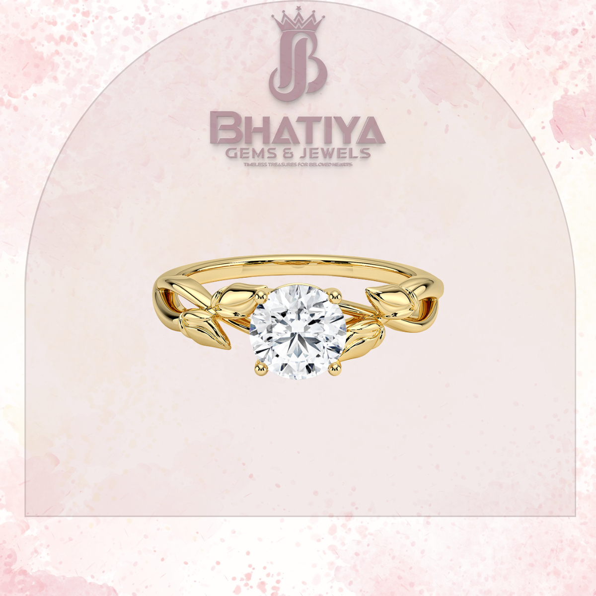 Budding Willow Solitaire Engagement Ring – 14K White Gold | Brilliant Earth Style