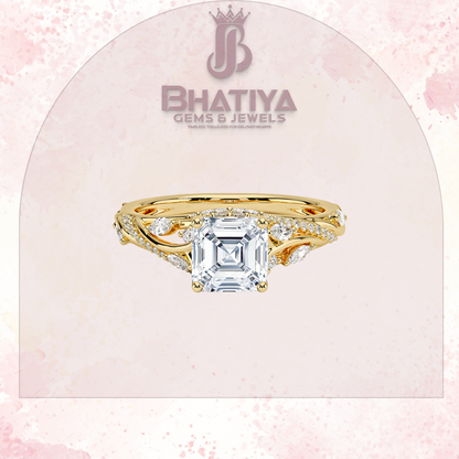 Begonia Vine Diamond Ring – Elegant Floral-Inspired Fine Jewelry Floral Touch of Luxury.