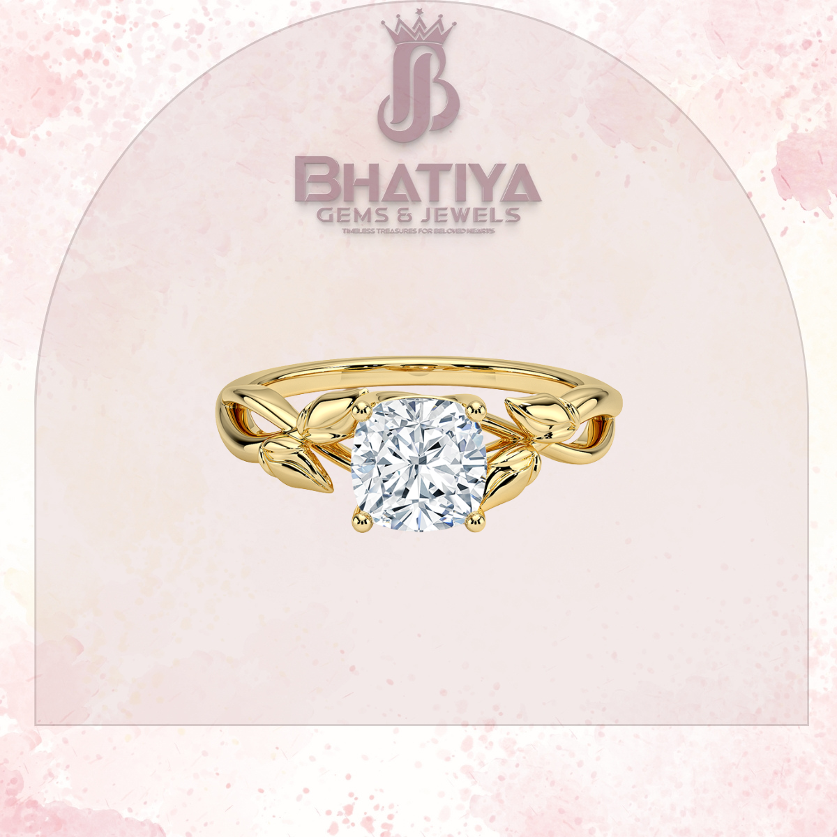 Budding Willow Solitaire Engagement Ring – 14K White Gold | Brilliant Earth Style
