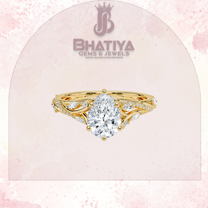 Begonia Vine Diamond Ring – Elegant Floral-Inspired Fine Jewelry Floral Touch of Luxury.