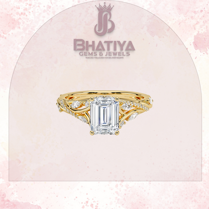 Begonia Vine Diamond Ring – Elegant Floral-Inspired Fine Jewelry Floral Touch of Luxury.