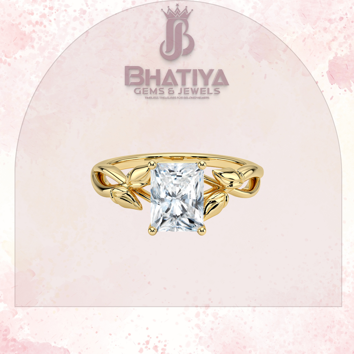 Budding Willow Solitaire Engagement Ring – 14K White Gold | Brilliant Earth Style