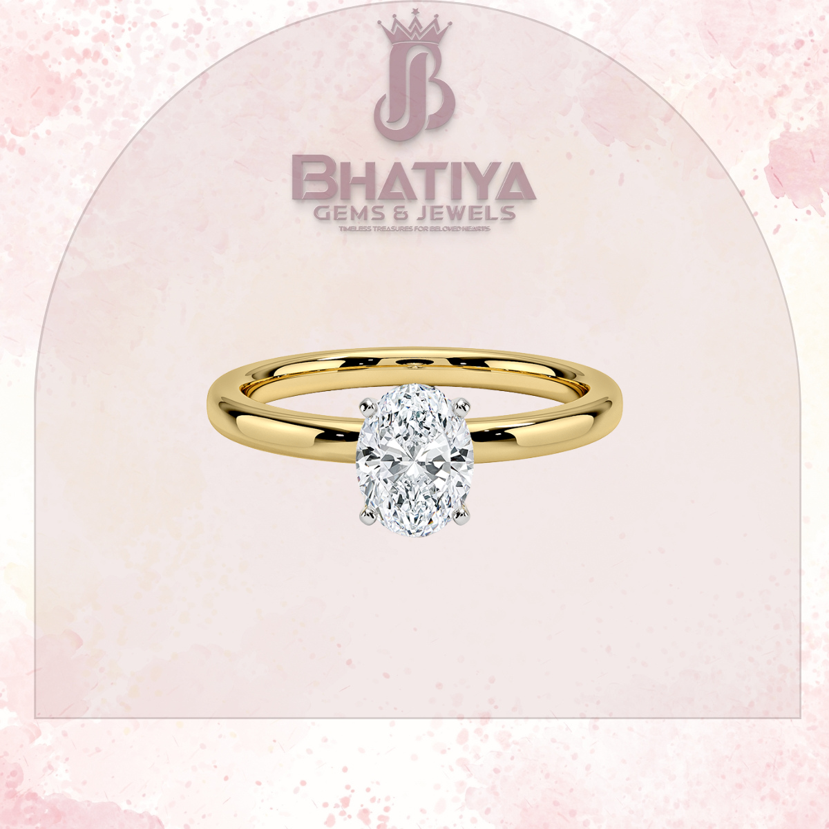 Elegant Diamond Solitaire Ring in 14K Gold with Comfort Fit Band – Timeless Piece for Engagements and Moissanite Diamond
