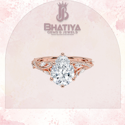 Begonia Vine Diamond Ring – Elegant Floral-Inspired Fine Jewelry Floral Touch of Luxury.