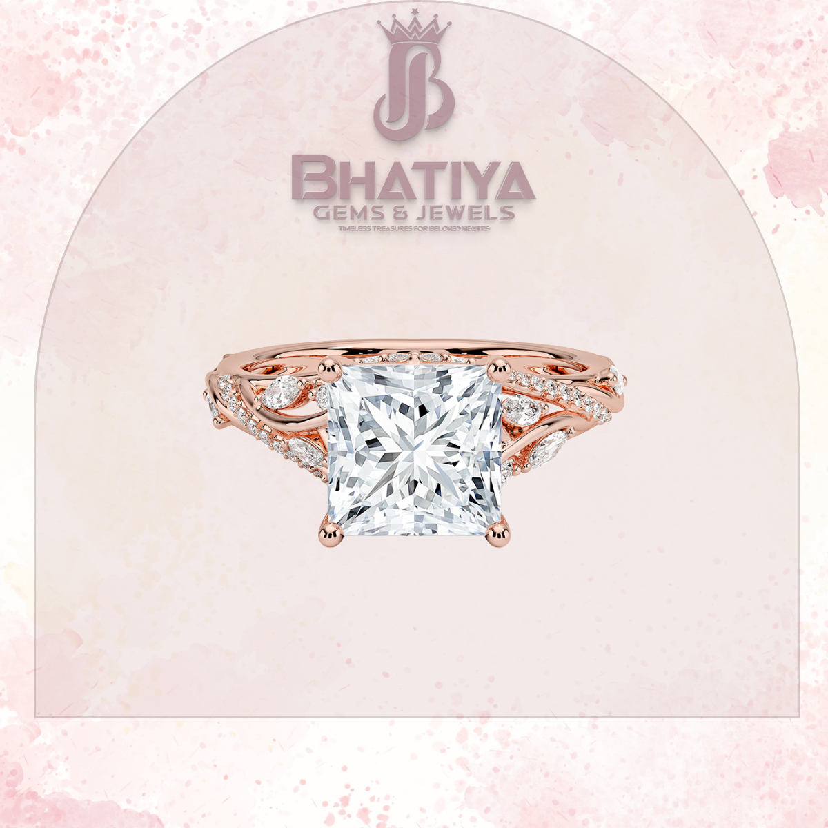 Begonia Vine Diamond Ring – Elegant Floral-Inspired Fine Jewelry Floral Touch of Luxury.