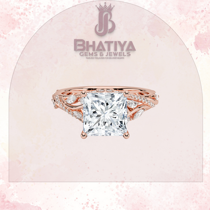 Begonia Vine Diamond Ring – Elegant Floral-Inspired Fine Jewelry Floral Touch of Luxury.