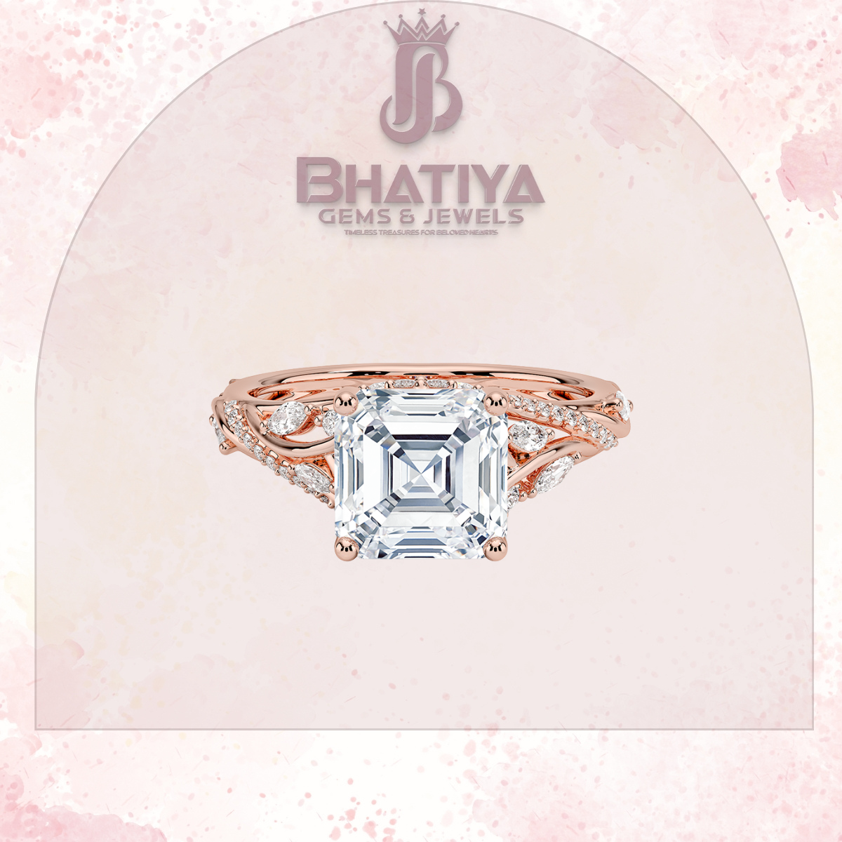 Begonia Vine Diamond Ring – Elegant Floral-Inspired Fine Jewelry Floral Touch of Luxury.
