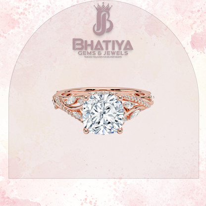 Begonia Vine Diamond Ring – Elegant Floral-Inspired Fine Jewelry Floral Touch of Luxury.