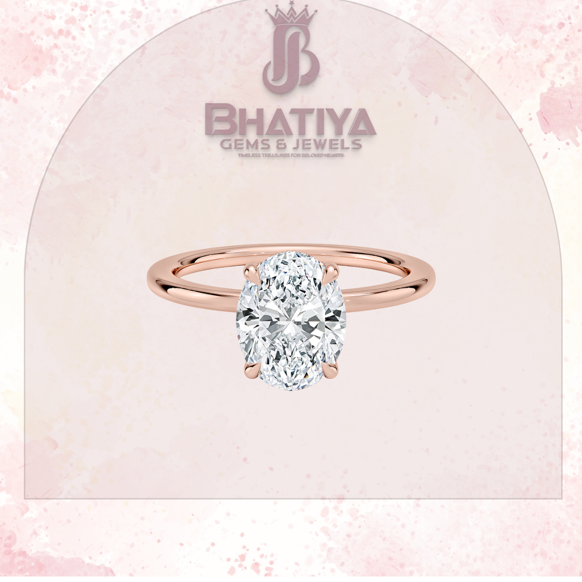 Classic Diamond Engagement Ring Minimalist Yellow Gold Setting Pure Love Solitaire Ring.
