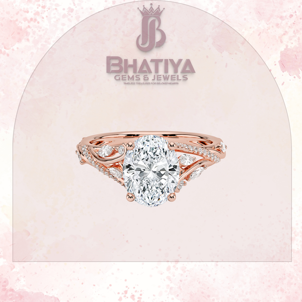 Begonia Vine Diamond Ring – Elegant Floral-Inspired Fine Jewelry Floral Touch of Luxury.
