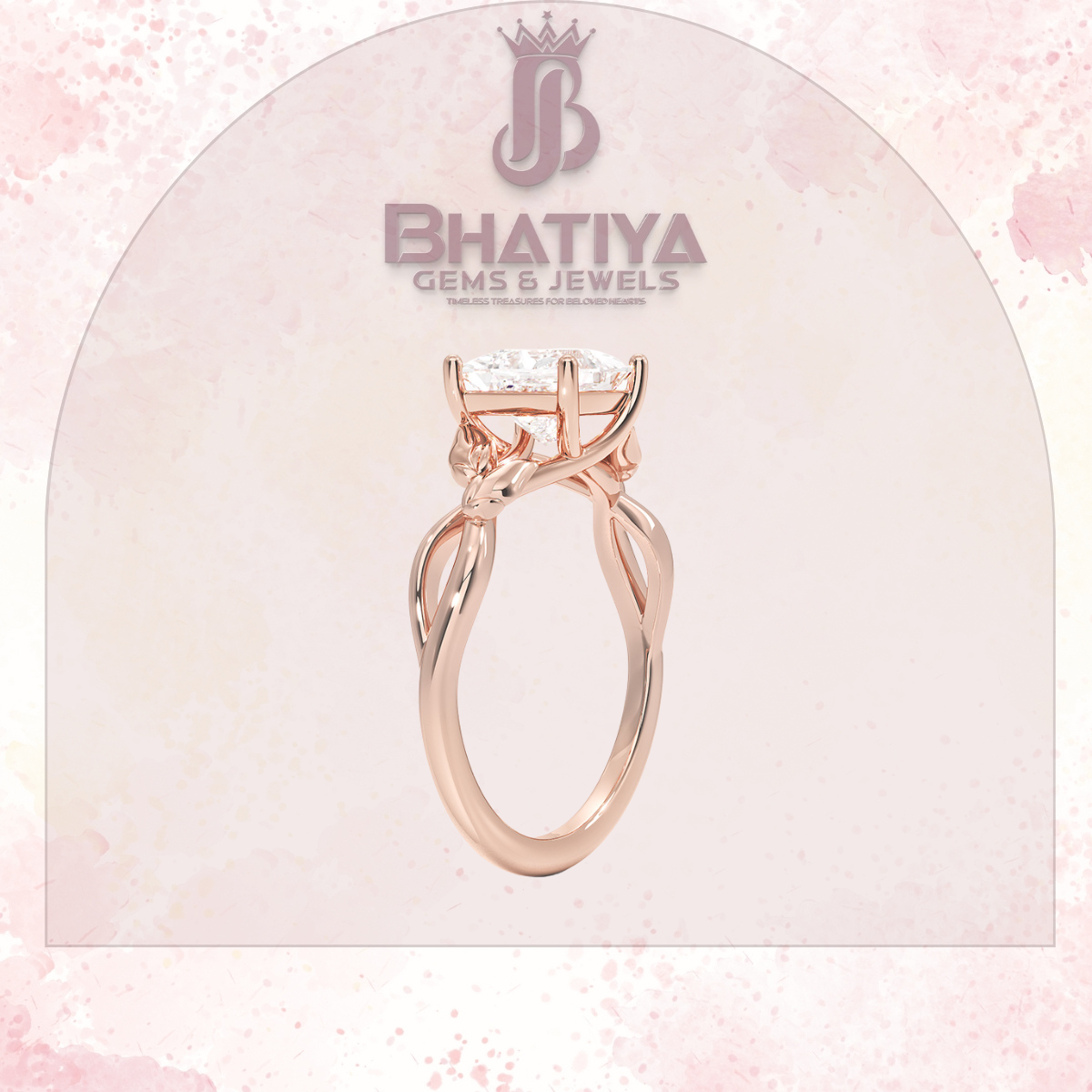 Budding Willow Solitaire Engagement Ring – 14K White Gold | Brilliant Earth Style