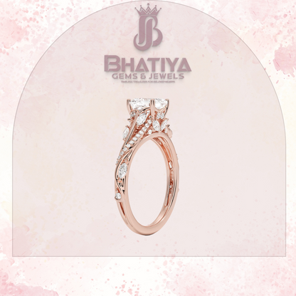 Begonia Vine Diamond Ring – Elegant Floral-Inspired Fine Jewelry Floral Touch of Luxury.