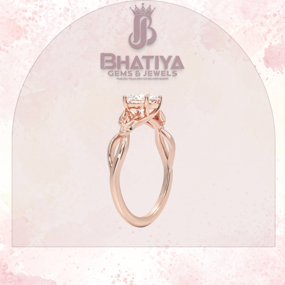 Budding Willow Solitaire Engagement Ring – 14K White Gold | Brilliant Earth Style