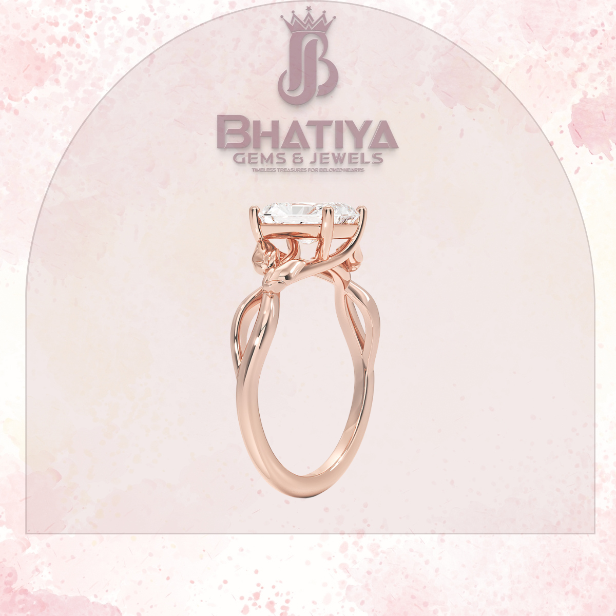 Budding Willow Solitaire Engagement Ring – 14K White Gold | Brilliant Earth Style