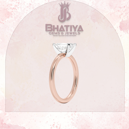 Elegant Emerald-Cut Solitaire Ring in 14K Yellow Gold with 2mm Comfort Fit Band and Moissanite Diamond – Perfect for Engagements and Gifts