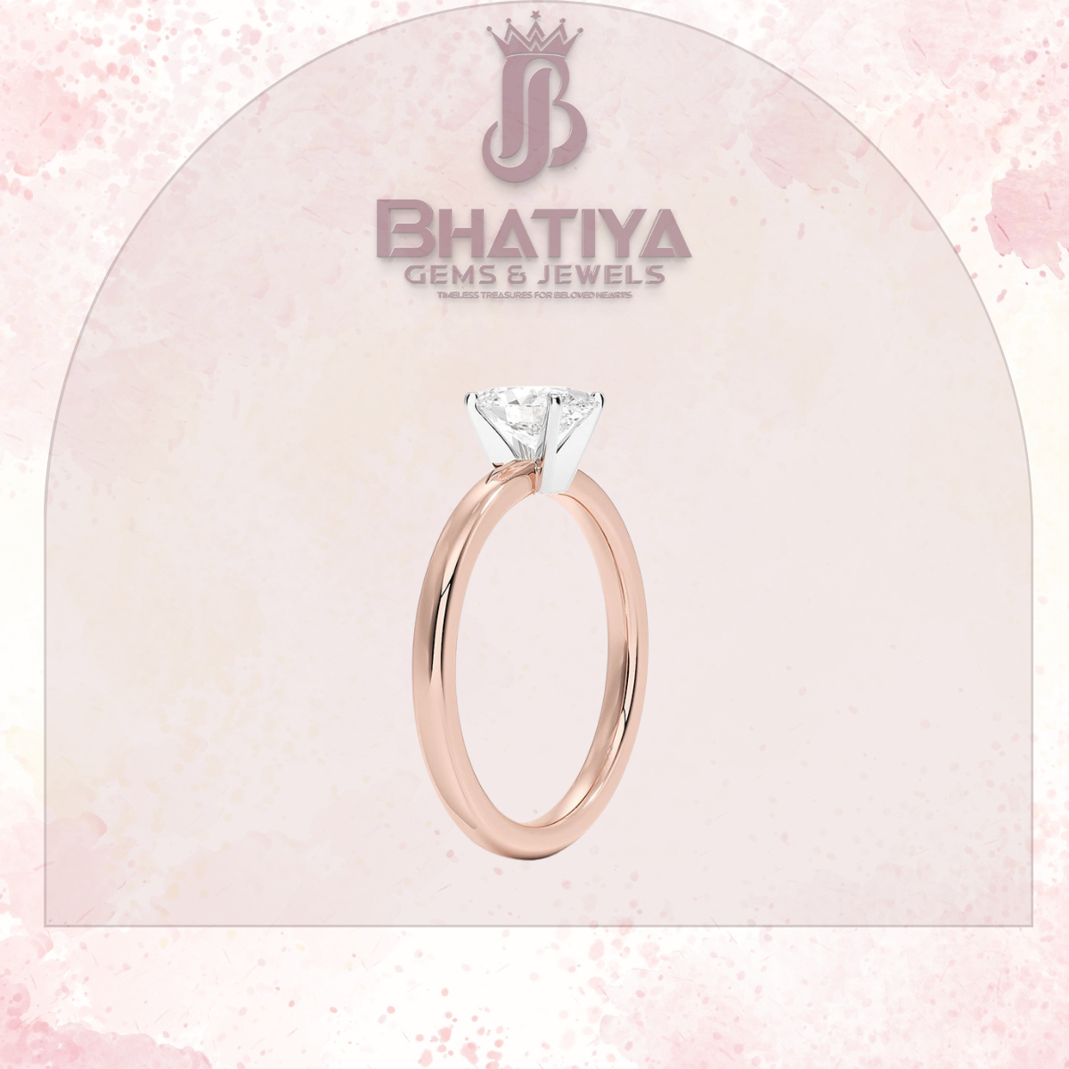 Elegant Diamond Solitaire Ring in 14K Gold with Comfort Fit Band – Timeless Piece for Engagements and Moissanite Diamond