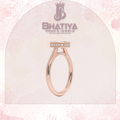 Radiant Elegance luxury Cut Diamond Ring in Yellow Gold Bezel Setting
