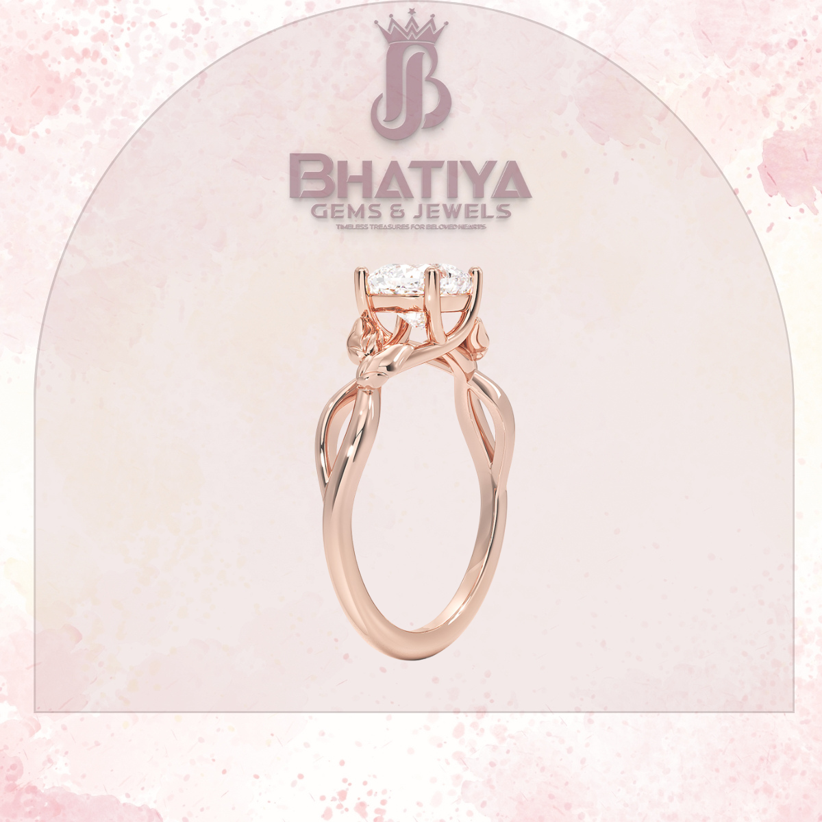 Budding Willow Solitaire Engagement Ring – 14K White Gold | Brilliant Earth Style